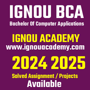 IGNOU BCA SOLVED ASSIGNMENT 2024 2025